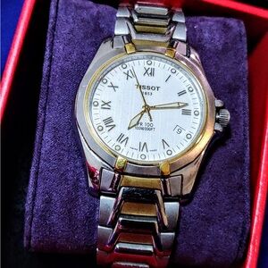 Tissot Swiss P660/760 Date 2 Tone Classic Vintage Mens Watch 40mm